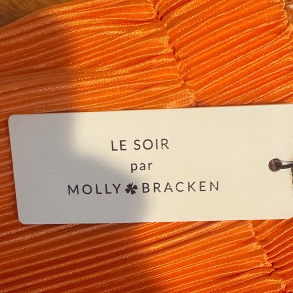 Orange Satin Women's Top and Pant set - Picture 3 of 5